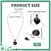 1Pc Natural Gemstone Heart Perfume Bottle Pendant Necklaces NJEW-PH0001-61C-2