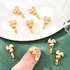 SHEGRACE Brass Micro Pave Cubic Zirconia Ice Pick Pinch Bails XGRQ5K291-828G-4