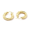 Twist Ring Brass Hoop Earrings for Women EJEW-M026-09G-2