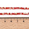AB Color Plated Transparent Glass Beads Strands GLAA-G127-01B-4