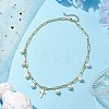 Shell Pearl Necklaces NJEW-JN04875-2