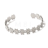 201 Stainless Steel Open Cuff Bangles for Women BJEW-Z162-02P-4