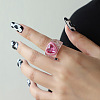 Resin Enamel and Glass Finger Rings FS-WG51DC4-03-2