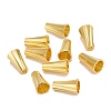 Golden Brass Bead Cone Caps X-KK-E362-G-3