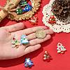 10Pcs 10 Colors Christmas Theme Handmade Lampwork Beads LAMP-CJ0002-52-4
