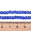 Electroplate Transparent Glass Beads Strands X-EGLA-A035-T4mm-L21-4