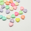 Opaque Acrylic Heart Beads SACR-Q100-M039-1