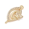 Butterfly Theme Brass Micro Pave Clear Cubic Zirconia Connector Charms CU-CBAFF5B-02A-G-2