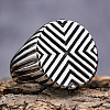 Textured 304 Stainless Steel Finger Rings for Men FS-WGDE9FA-01-1