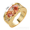 Brass with Cubic Zirconia Finger Rings FS-WG2B993-30-1