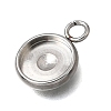 304 Stainless Steel Pendant Cabochon Settings STAS-F365-02C-P-2