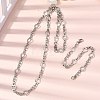 304 Stainless Steel Heart Link Chain Bracelet & Necklace Jewelry Sets SJEW-L199-08P-1