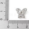 Brass Micro Pave Clear Cubic Zirconia Silde Charms KK-C086-02P-03-3