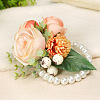 Cloth Flower Wrist Corsage HULI-PW0002-003C-1