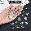 SUPERFINDINGS 48Pcs 12 Color Alloy Butterfly Pendants PALLOY-FH0001-76-3