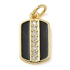 Rack Plating Brass Micro Pave Cubic Zirconia Pendants KK-K392-03G-03-1