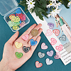 HOBBIESAY 32Pcs 8 Colors Transparent Acrylic Pendant MACR-HY0001-03-3