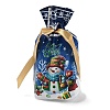 Christmas Snowman Plastic Packing Pouches Drawstring Bags ABAG-Q053-03A-3