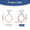 Alloy Open Back Bezel Pendants FIND-WH0111-887RG-2