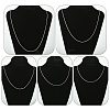 Brass Round Snake Chain Necklace with Lobster Claw Clasps MAK-YW0001-14A-6