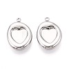 304 Stainless Steel Pendant Cabochon Settings STAS-T075-24P-1