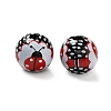 Printed Wood Round Beads LS-WOOD-C012-01A-2