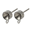 Non-Tarnish 201 Stainless Steel Stud Earring Settings X-STAS-S041-08-1