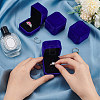 Square Velvet Ring Boxes VBOX-WH0002-01D-3