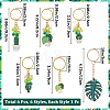 Leaf Alloy Enamel Pendant Keychain KEYC-CP0001-26-2