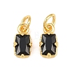 Brass Pave Cubic Zirconia Charms KK-K340-50G-08-1