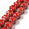 Handmade Printed Porcelain Beads X1-PORC-F005-02D-4