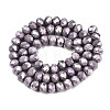 Electroplate Glass Beads Strands EGLA-A034-P6mm-B05-2