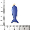 Fish Brass Micro Pave Cubic Zirconia Pendants KK-K408-49G-03-3