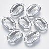 Opaque Spray Painted Acrylic Linking Rings OACR-S021-62A-B02-1