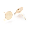 Brass Stud Earring Findings KK-H102-07G-2