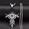 304 Stainless Steel Pendant Necklaces for Women Men NJEW-G123-13P-1