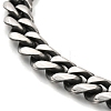 201 Stainless Steel Curb Chain Bracelets BJEW-D030-03P-2