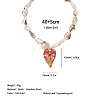 Ocean 304 Stainless Steel Pendant Natural Shell Nuggets Beaded Necklaces for Women WG8D776-06-1