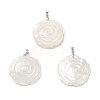 Natural White Shell Pendants BSHE-E029-03P-01-1