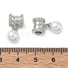 SHEGRACE Brass Micro Pave Cubic Zirconia Tube Beads XGRQ4G074-699P-3