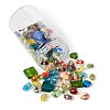 Craftdady Handmade Silver Foil Lampwork Glass Beads FOIL-CD0001-01-3