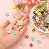 50Pcs 10 Colors Alloy Enamel Pendants ENAM-CJ0003-68-4