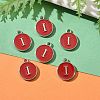 Platinum Plated Alloy Enamel Charms LS-ENAM-S118-03I-P-5