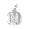 Rack Plating Brass Micro Pave CLear Cubic Zirconia Charms KK-E110-14P-H-1