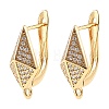 SHEGRACE Brass Micro Pave Cubic Zirconia Hoop Earring Findings XGRQ79494-936G-1