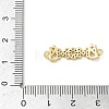 Mother's Day Brass Micro Pave Cubic Zirconia Connector Charms CU-CBAC7ED-01C-G-3