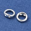 Brass Ring Charm Connectors KK-P284-06S-2