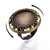 Adjustable Alloy & Iron Bezel Cup Ring Base with Rotatable Tray MAK-T012-12AB-4