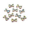 Electroplated Bowknot Resin Cabochons MRMJ-R128-16C-1