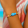 Ocean Style Fish Porcelain Bead Braided Bracelets LS-YA5775-2